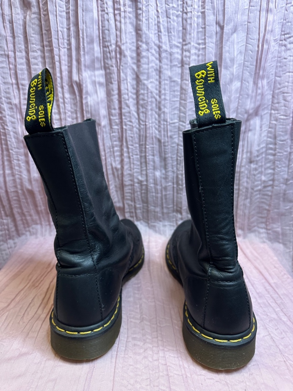 Dr Martens - RARE Black Zena Leather Zip-Up Boots - Picture 6 of 9